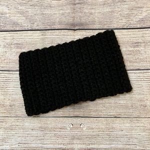 Super CHUNKY Black Crocheted Handmade Headband